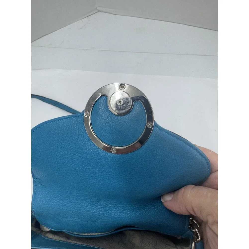 MICHAEL KORS FULTON Crossbody Bag Summer Blue Leather